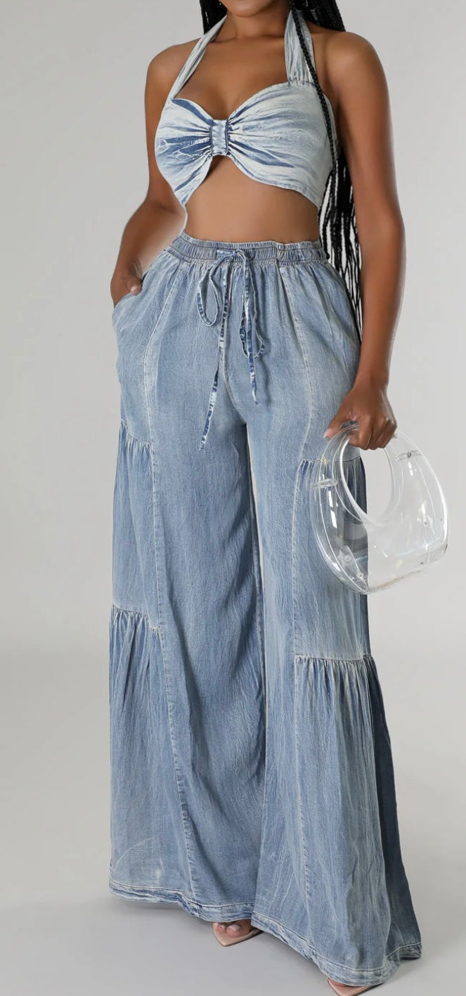 Teyana Two Piece Denim Set