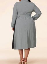 Load image into Gallery viewer, &quot;Jackie&quot; Houndstooth Coat with Pleated Detail
