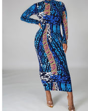 Load image into Gallery viewer, “Jazz” Blue Bodycon Dress
