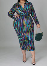 Load image into Gallery viewer, “Sade” Striped Bodycon Dress
