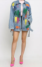 Load image into Gallery viewer, “Bianca” Painted Distressed Jacket
