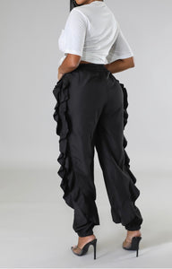 “Leya” Ruffle Jogger