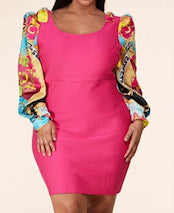 Load image into Gallery viewer, “Cynthia” Statement Sleeves Dress
