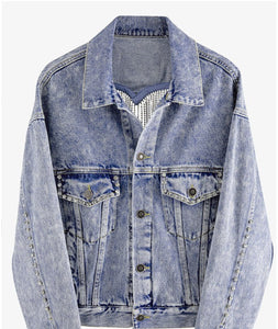 “Irene” Icy Heart Denim Jacket