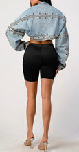 Load image into Gallery viewer, “Mallory” Cropped Denim Jacket
