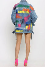 Load image into Gallery viewer, “Bianca” Painted Distressed Jacket- Restocked
