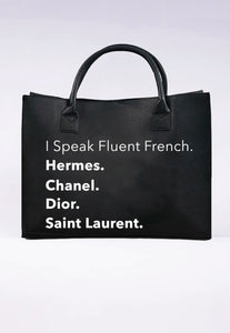 Fluency Tote- Black & White