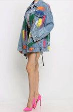 Load image into Gallery viewer, “Bianca” Painted Distressed Jacket- Restocked
