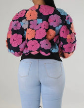 Load image into Gallery viewer, “Ariana” Floral Bomber-Navy Multi
