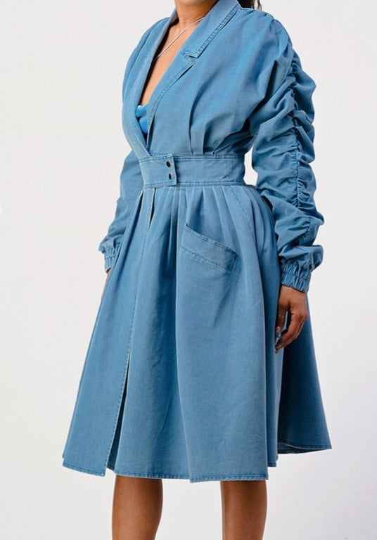 “Kaye” Denim Trench Coat