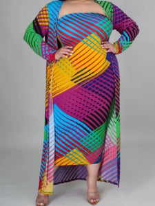 “Jamila” Tube Dress w/ Matching Cardigan