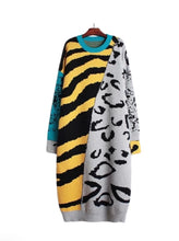 Load image into Gallery viewer, “Regina” Animal Print Sweater Dress
