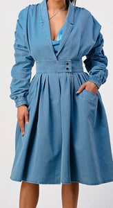 “Kaye” Denim Trench Coat