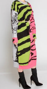 “René” Animal Print Sweater Dress