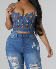 Load image into Gallery viewer, “Juel” Denim Bustier
