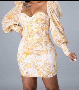 “Leticia” Puff Sleeve Dress