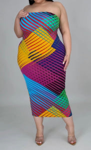 “Jamila” Tube Dress w/ Matching Cardigan