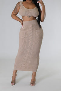 “Risa” Tank and Sweater Skirt Set