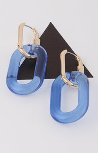 Ang Double Hoop Earring- Blue or Clear